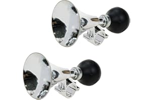 Modengzhe Chrome Tone ABS Air Horn for Children's Cycles, Funny Plastic Bike Bugle Clown Horn with Squeeze Bulb