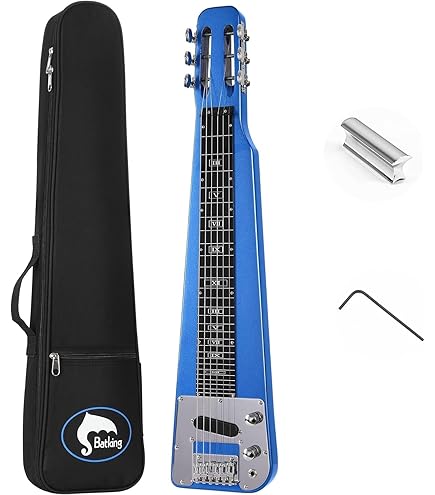 Rogue RLS-1 Lap Steel Guitar with Stand and Gig Bag Metallic