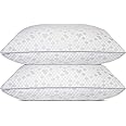 HIMOON Shredded Memory Foam Pillows, Medium Firm Standard Size Pillows 2 Pack,Couples Bed Pillows for Side Back Stomach Sleepers Set of 2