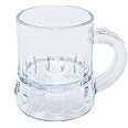 Mini Clear Plastic Beer Mug Shot Glasses- 1.75" Tall - (12 Count)