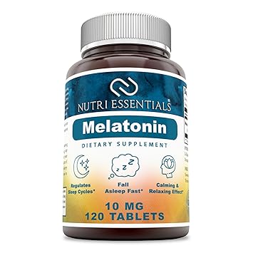 Amazon.com: Nutri Essentials Melatonina 10 mg 120 tabletas ...
