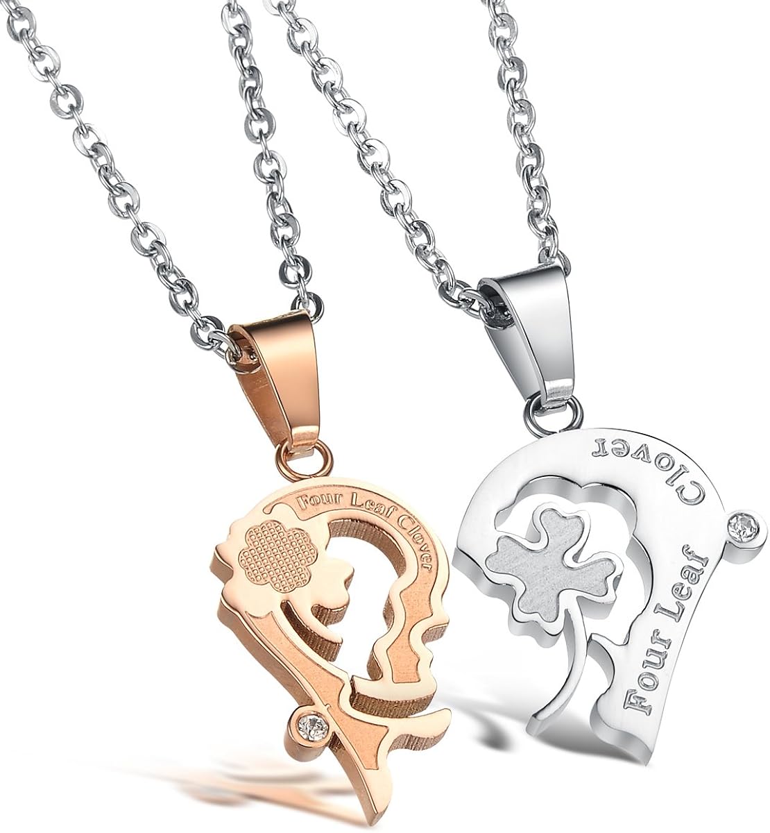 Fashion Stainless Steel Women And Men Couple Set Necklace Korea Design Kiss Puzzle Pendent Love Pair Gifts Amazon Co Uk Fashion