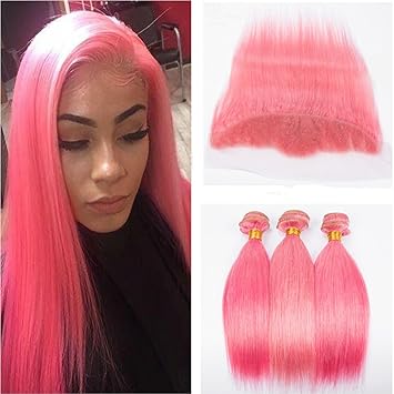 Amazon Com Ruma Hair 8a Charming Pink Color Human Hair Bundle