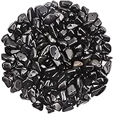 500 pcs Natural Chip Stone Beads, Black Obsidian Onyx 5-8 mm Irregular Gemstones Healing Crystal Loose Rocks Bead Hole Drilled for Jewelry Making Bracelet