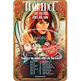Keviewly Florence and The Machine Iron Painting Wall Poster Metal Vintage Band Tin Signs Retro Garage Plaque Decorative Livin