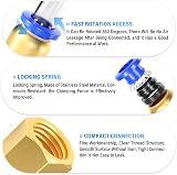 ERGAOBOY 10pcs 6mm Pipe OD to 1/4 BSP Female Straight Push to Connect PCF6-02 view 3