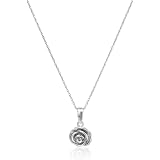 925 Sterling Silver Vintage Rose Flower 