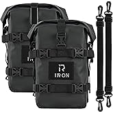RIDEIRON Motorcycle Crash Bar Bag Waterproof 5L*2pcs Bumper Duffel Side Bags with Shoulder Strap Tail Bag Luggage Dry Tool Carry PVC Travel Hiking