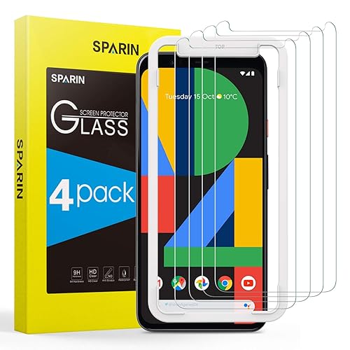 SPARIN [4-Pack] Screen Protector for Google Pixel 4XL, Alignment