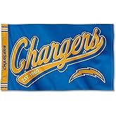 Los Angeles Chargers Script Logo Premium Flag