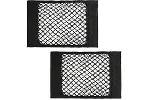MOODKEY Universal Mesh Cargo Net with Tape Stickers Car Stretchable Storage Net Wall Sticker Organizer Pouch Bag Storage Mesh Net for SUV Car Trunk Storage(15.7x9.8 Inch)