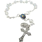 Catholic Gift Saint St Christopher Travel Protection 6MM Bead 5 3/4 Inch Rearview Mirror Car Truck Auto Rosary