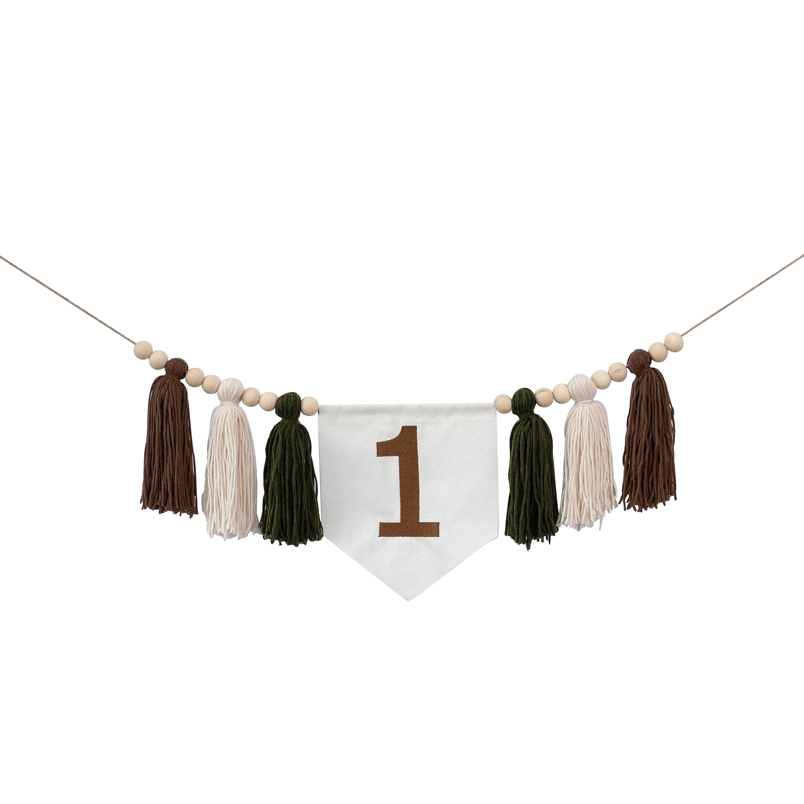 Photo 1 of 1st Boy High Chair Banner - Earth Tones Yarn Tassel Garland, Woodland First birthday Decoration, Cake Smash Garland, Adventure Awaits Birthday (neutral Brown)