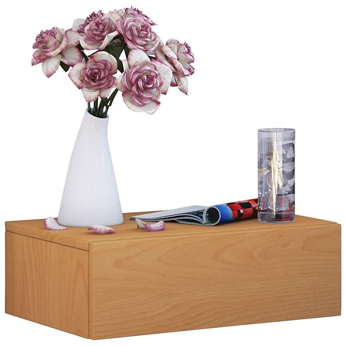 VCM 912091 Wand Nachttisch Tisch Nachtschrank Nachtkonsole Wandboard Wandschrank Regal Buche 30 x 46 x 15 cm 'Dormas'