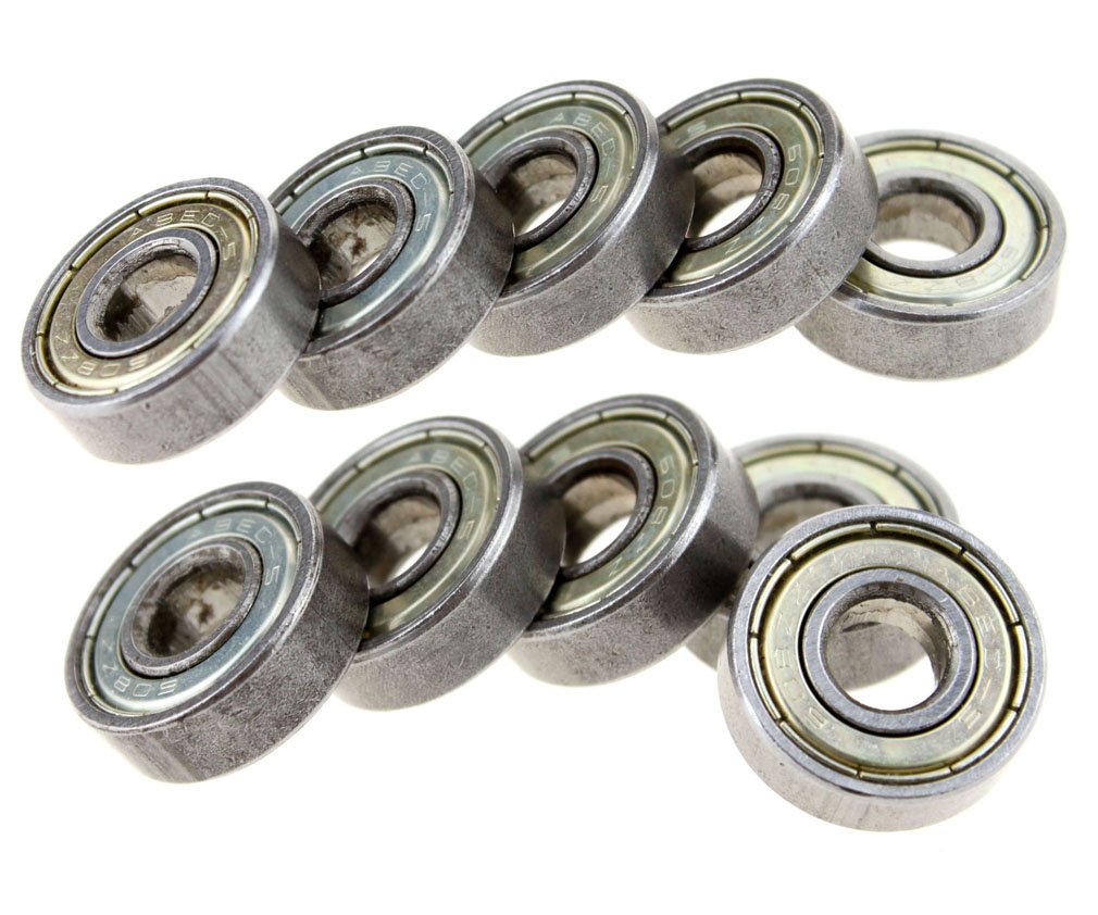10 X ABEC-5 608ZZ SKATEBOARD SCOOTER ROLLER BLADE BALL WHEELS BEARINGS 8MM SET New