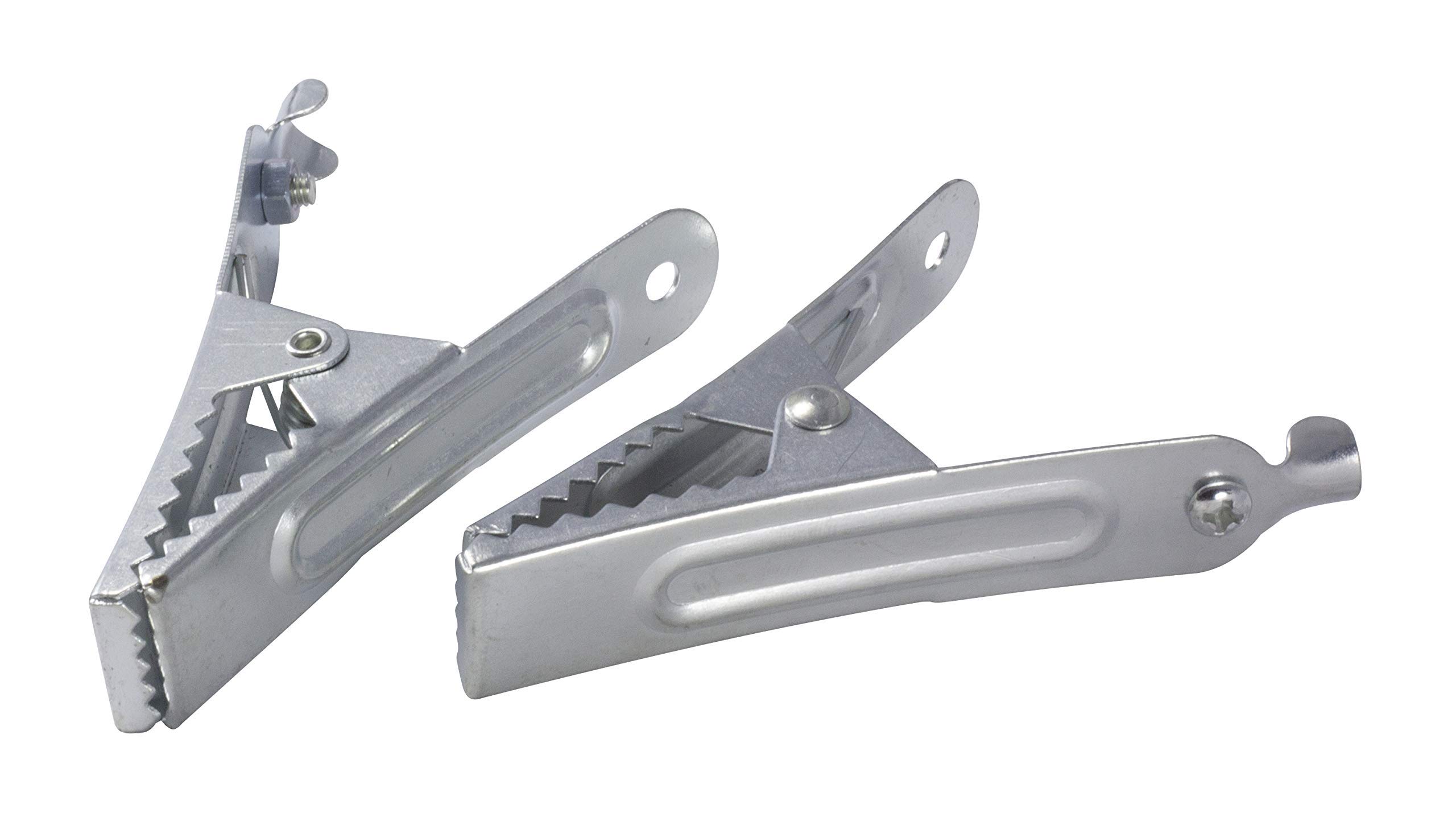 GTSE 25 Pack of Electrical Crocodile Clips - 50 Amp Non-Insulated - 95mm Clip - Mild Steel with Zinc Plating