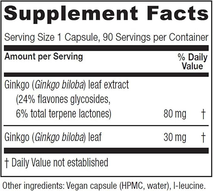 Amazon Com Vitanica Ginkgo Ginkgo Extract Plus Vegan 90 Capsules Health Personal Care