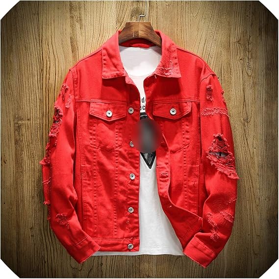 pink distressed jean jacket