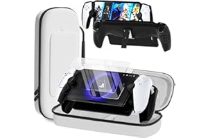 QUAGGY 3-in-1 Accessoris Kit Compatible with Playstation Portal, EVA Carrying Case for PS Portal with Silicone Protective Cover with stand