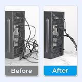Alyvisun 120 Reusable Cable Ties Black Hook Loop 150x12mm Electronics Cable view 3