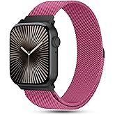 MUIPIK Metal Stainless Steel Magnetic Milanese Loop Compatible with Apple Watch Band 46mm 42mm 44mm 45mm 49mm 38mm 40mm 41mm men & women,Mesh strap for iWatch Series 11 10 9 8 7 6 5 4 SE 3 2 1 Ultra 3 2 1