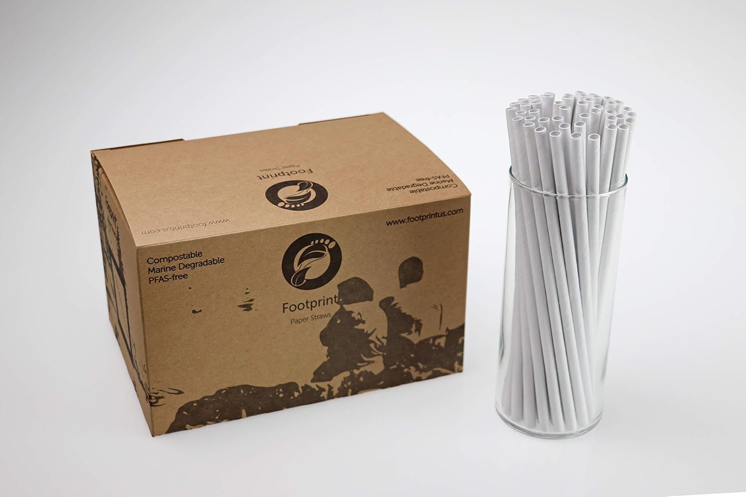 Footprint Paper Straws - Giant 7.75