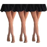 EVERSWE 3 Pairs Pack Girls Microfiber Tights Multiple Colors