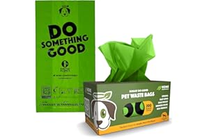 Doggy Do Good Poop Bags for Dogs (200 Ct), Easy Open Dog Poop Bags Rolls, Certified Home Compostable