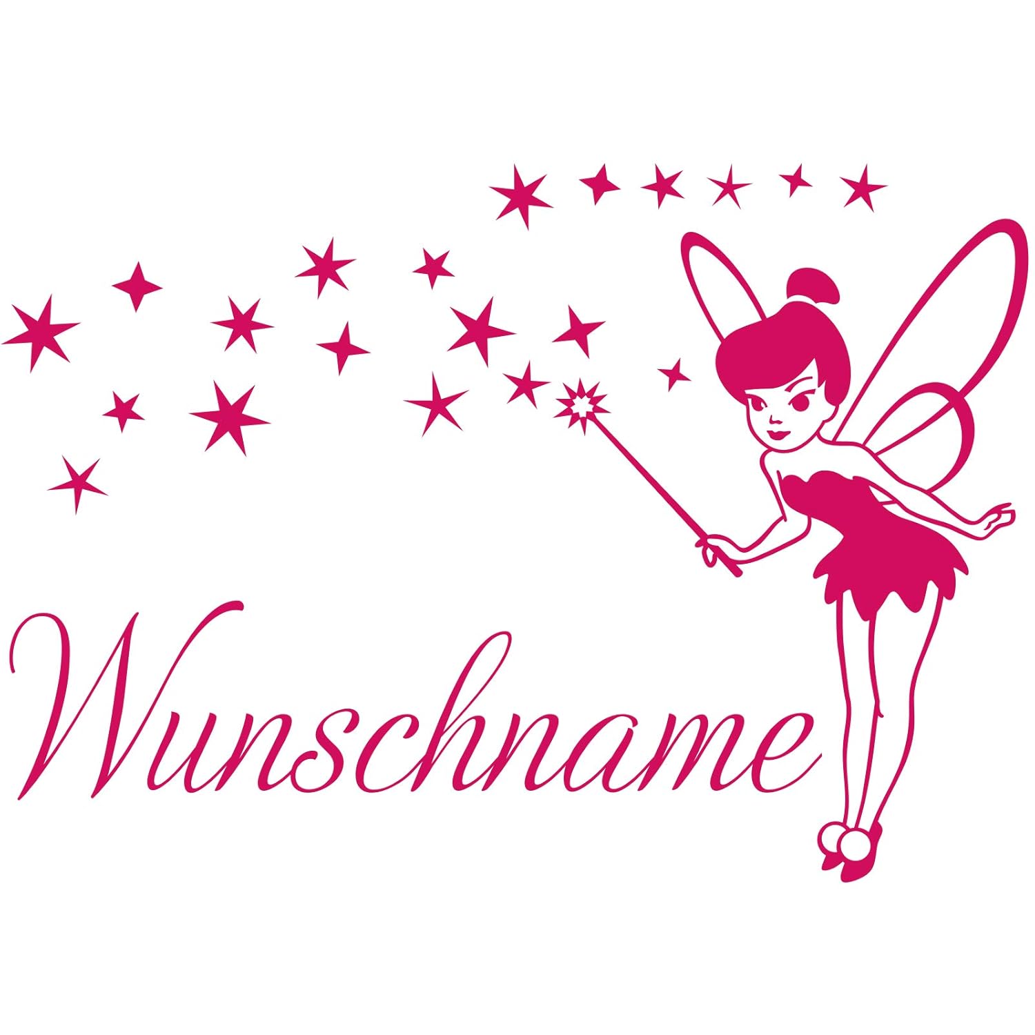 Wandaufkleber Wandsticker Stern Herz Wandtattoo Kinderzimmer Tur Name Kind W809