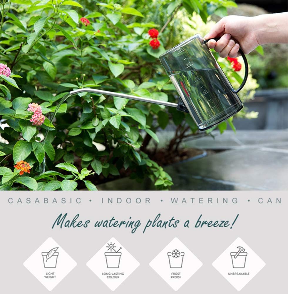 Watering Can Indoor, Small Watering Cans for House Plants, Succulents and Flowers, Long Spout, 1 Liter, with Bonus Plant Mister Spray Bottle (Grey) : Garden & Outdoor