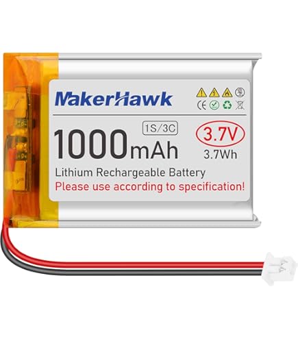 Amazon.com: 3.7V 1100mAh 25C 903048 Rechargeable Lipo Battery with