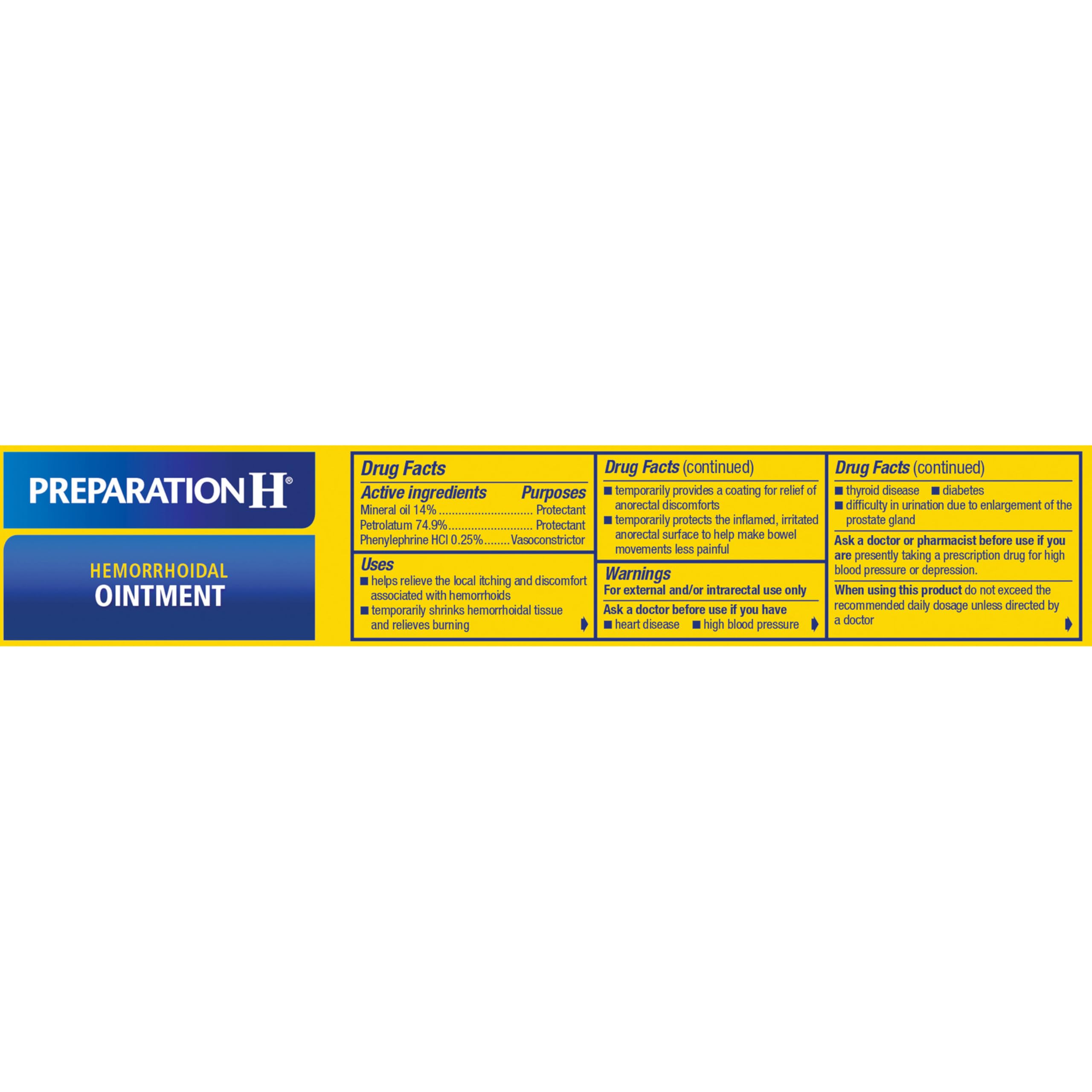 Preparation H Hemorrhoid Symptom Treatment Ointment, Itching, Burning & Discomfort Relief, Tube (2.0 Ounce)