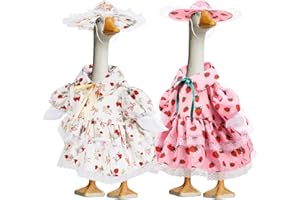 ZFLYCANP 2 Set Porch Goose Outfits, Desk Goose Outfits Set, Patio Concrete Statue Costume, Excellent Quality Polyester, Weath