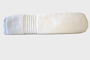 MILARA CREATIONS Milara Turkish Luxurious Extra Large Cotton Bath Sheet | Premium Bath Sheet Towels Ultra-Soft, Highly Absorbent, Durable | White Color Plush Bath Sheets, (35x70 Inches)
