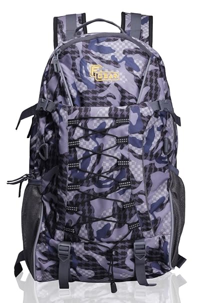 F Gear Macho Camouflage Polyester 31 Ltrs Grey Trekking Backpack (2374)