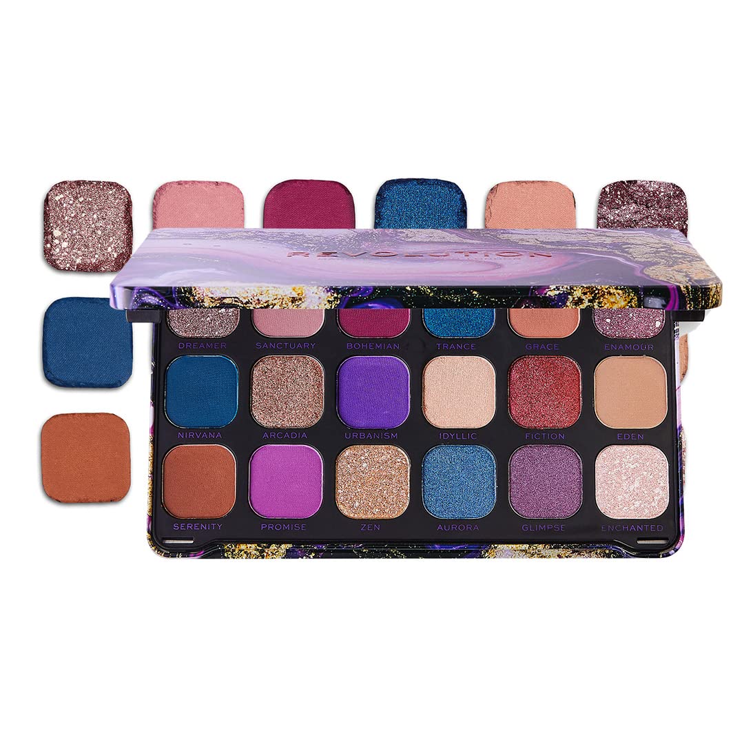 Revolution Beauty London, Forever Flawless, Eyeshadow Palette, Eutopia, 18 Shades, 19.8g — image 1