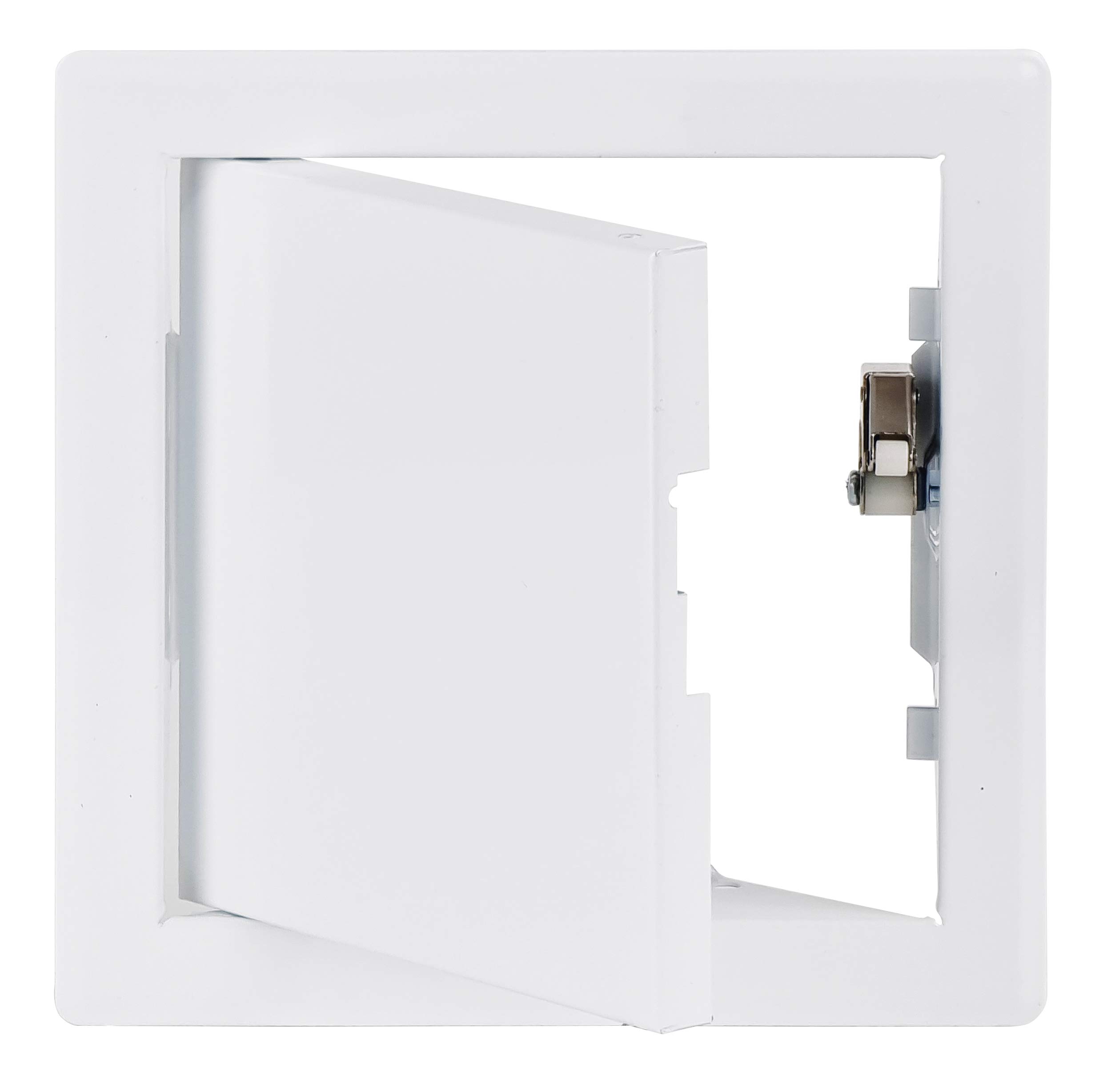 Steinberg14 White 15x15 cm / 6x6 inch Metal Access Panel - Access Door with Touch Latch Lock