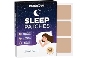 PATCH4U 42 Sleep Patches for Adults Extra Strength - Fast Acting, 100% Natural Ingredients, Skin-Friendly & Easy to Apply, Apply Before Sleeping, for Men and Women, Cruelty Free Sleep Aid Alternative