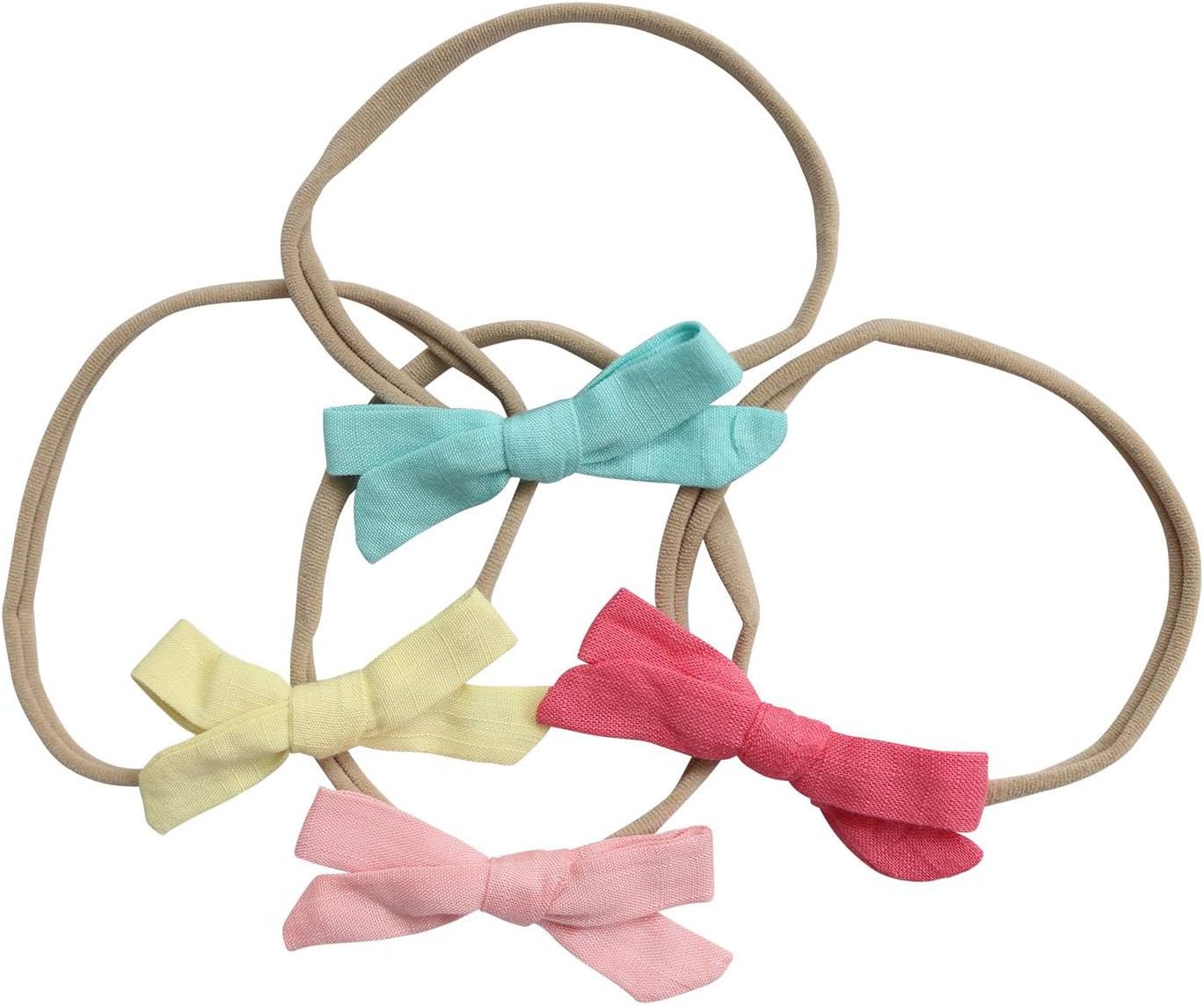 Cute Baby Hair Bows | Baby Girl Headbands Set with Soft Nylon for Baby Girls Head
