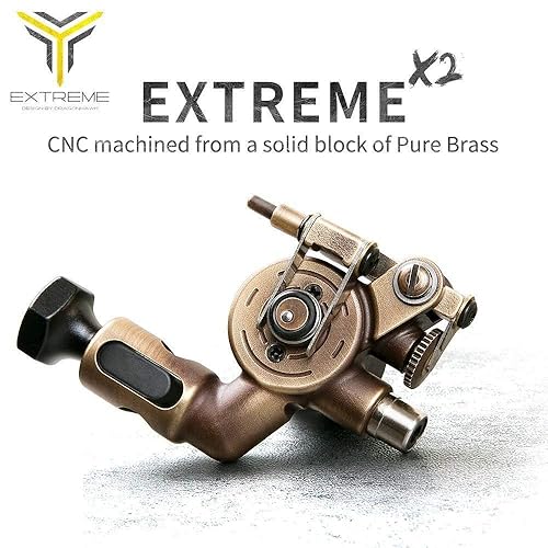 Dragonhawk Extreme X2 Rotary Tattoo Machine Brass Frame CNC