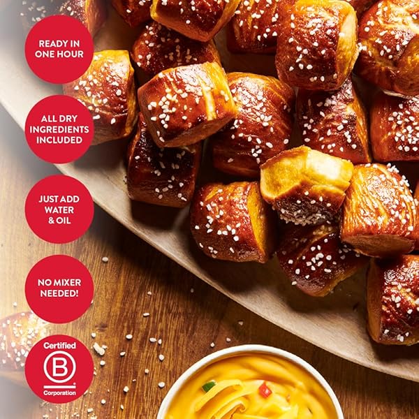 KING ARTHUR BAKING COMPANY SOFT & CHEWY PRETZEL BITES MIX KIT 15.6 OZ, BAKING MIX – READY IN 1 HOUR