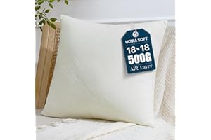 Phantoscope Premium 18x18 Throw Pillow Inserts, Ultra-Soft Pillow Inserts with Quilted Air Layer Decorative Indoor Throw Pillows for Couch, Bedroom, Cushion Sham Stuffer, Pack of 1