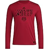 adidas Mens New York Red Bulls MLS Long Sleeve T-Shirt