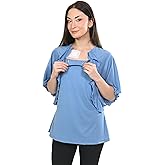 Inspired Comforts Women's Chemotherapy Port Access Shirt with Ruffles