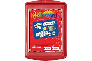 Barker Creek Learning Magnets Red Kidboard, Colorful and Durable Magnetic-Receptive Tray, Stackable for Easy Storage, 9" x 13" (2913)