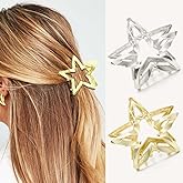 Banatra Star Hair Clips Gold Medium Metal Claw Clips Fancy Hair Accessories for Women