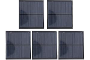 Epoxy Portable Mini Solar Panel - 2W 6V 5Pcs Power Supply Module for Outdoor Mobile Phone Charger, Lawn Lights and Landscape 