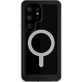 Ghostek Nautical Slim Samsung Galaxy S25 Ultra Waterproof Case with Screen Protector, Camera Lens Cover and Magnetic MagSafe Compatible with Samsung S25 Ultra 2025 (6.9") (Black)