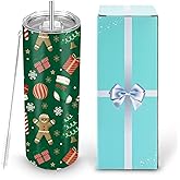 D·S 1 Pack Sublimation Tumblers 20 oz Skinny Straight Flat Bottom Blank Tumbler Cups with Individual Gift Boxed for Heat Transfer DIY Craft