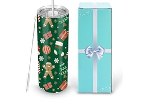 D·S 1 Pack Sublimation Tumblers 20 oz Skinny Straight Flat Bottom Blank Tumbler Cups with Individual Gift Boxed for Heat Transfer DIY Craft